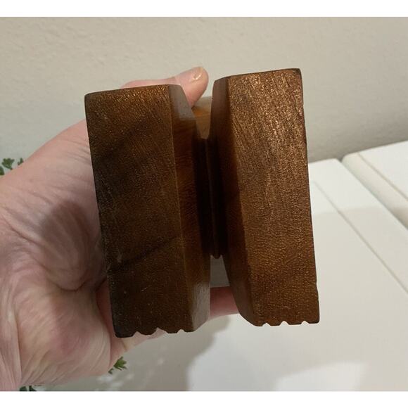 Vintage 6” inch Tiki Hand Carved Wood Statue Hawaiian Polynesian Monkey Pod - Picture 6 of 6